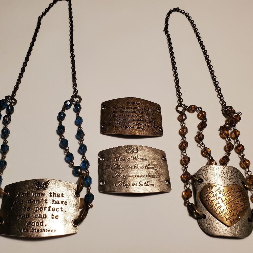 Lenny and Eva Lot of 4 plates and 2 chains